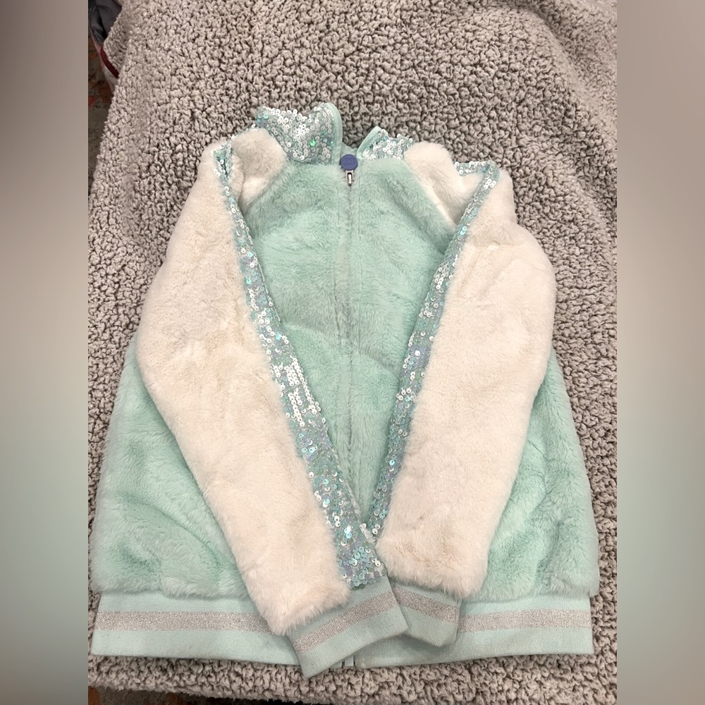 More than Magic Girls Fluffy Sequin Hoodie Large